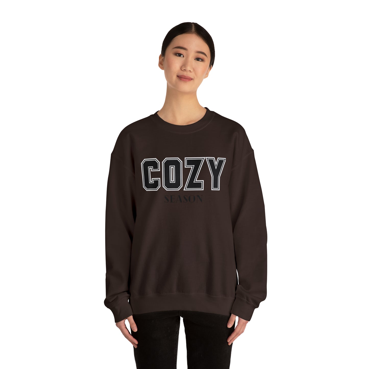 Cozy Season Chocolate Brown Unisex Heavy Blend™ Crewneck Sweatshirt