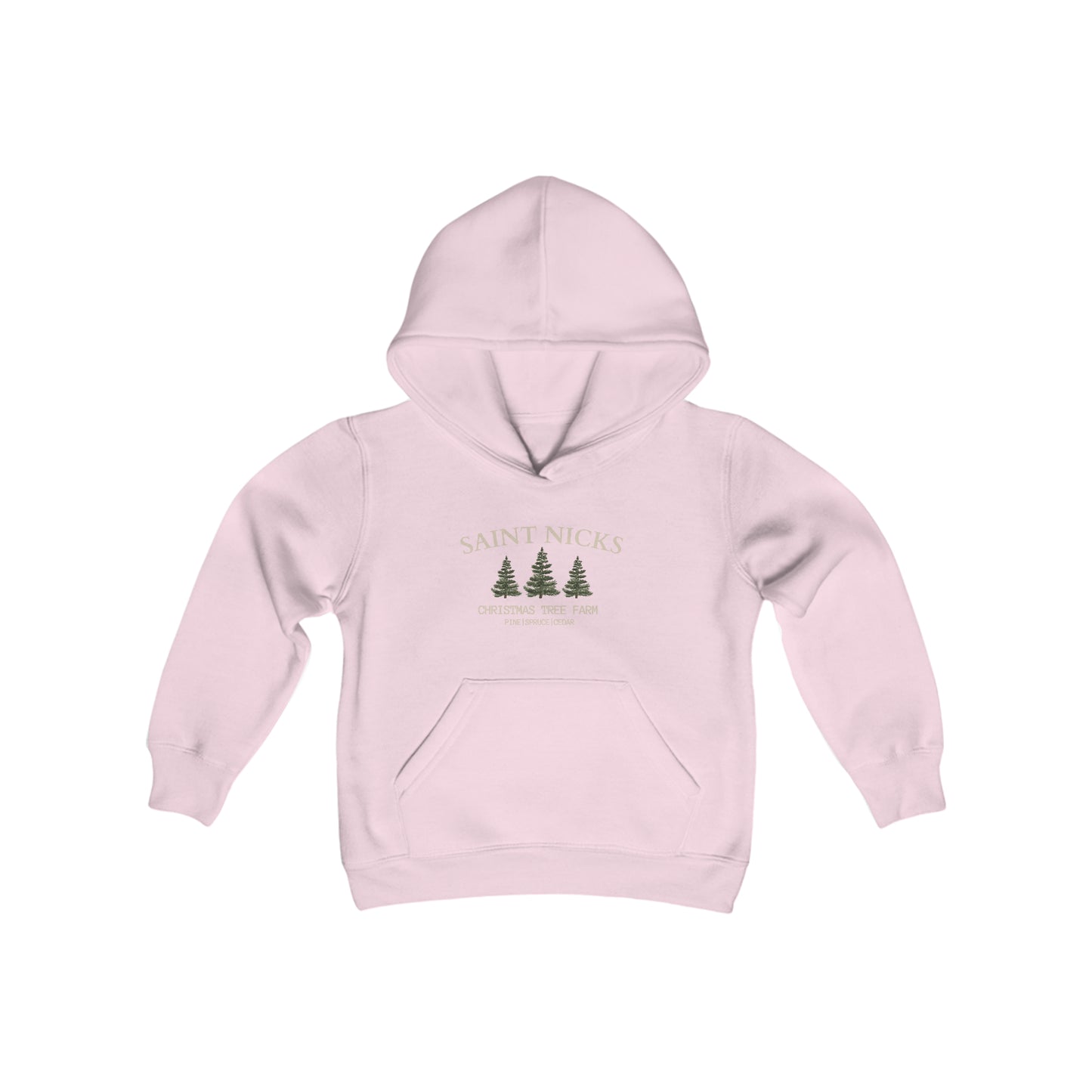 Saint Nicks Christmas Trees Youth Heavy Blend Hooded Sweatshirt