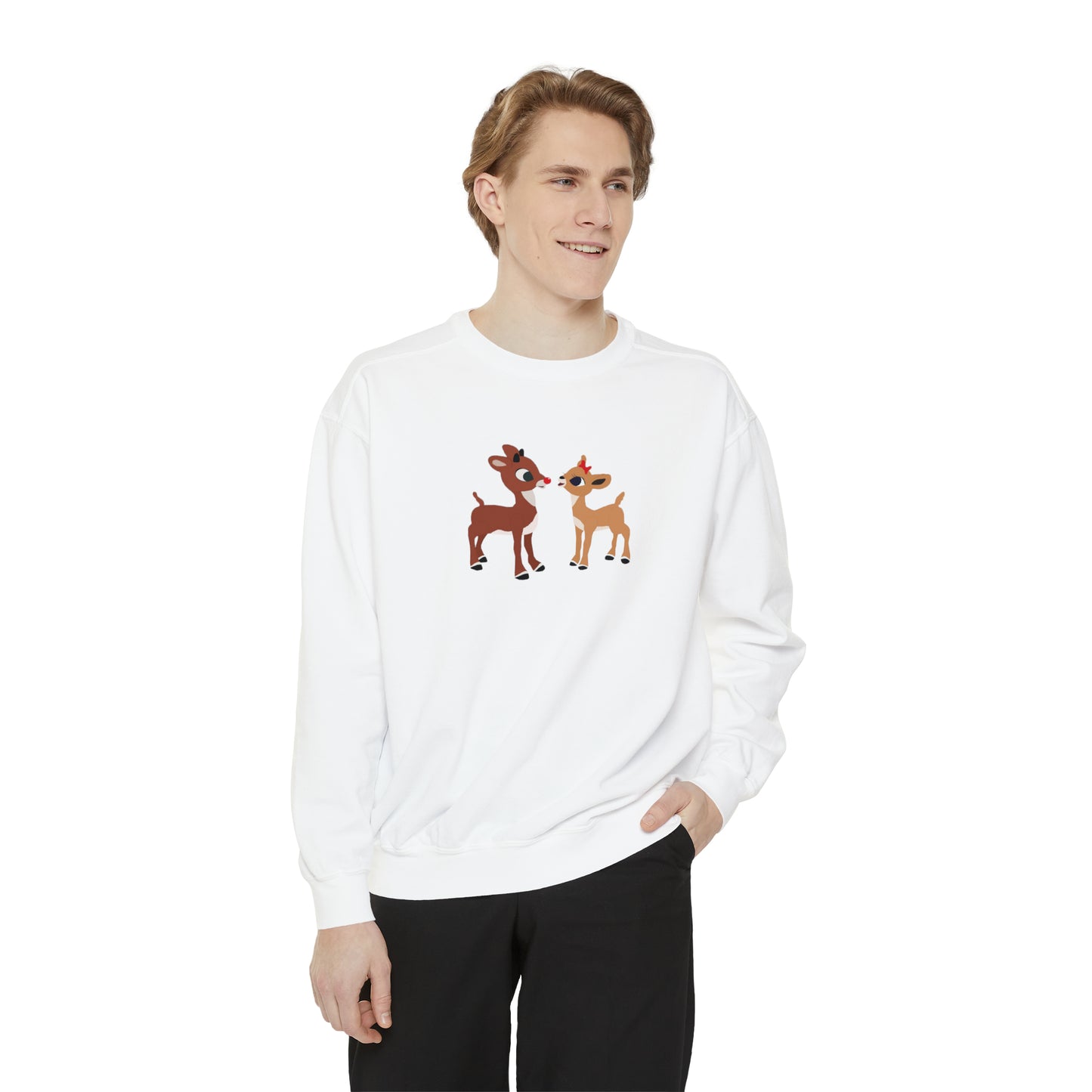 RudolphThe Red Nose Reindeer Unisex Garment-Dyed Sweatshirt