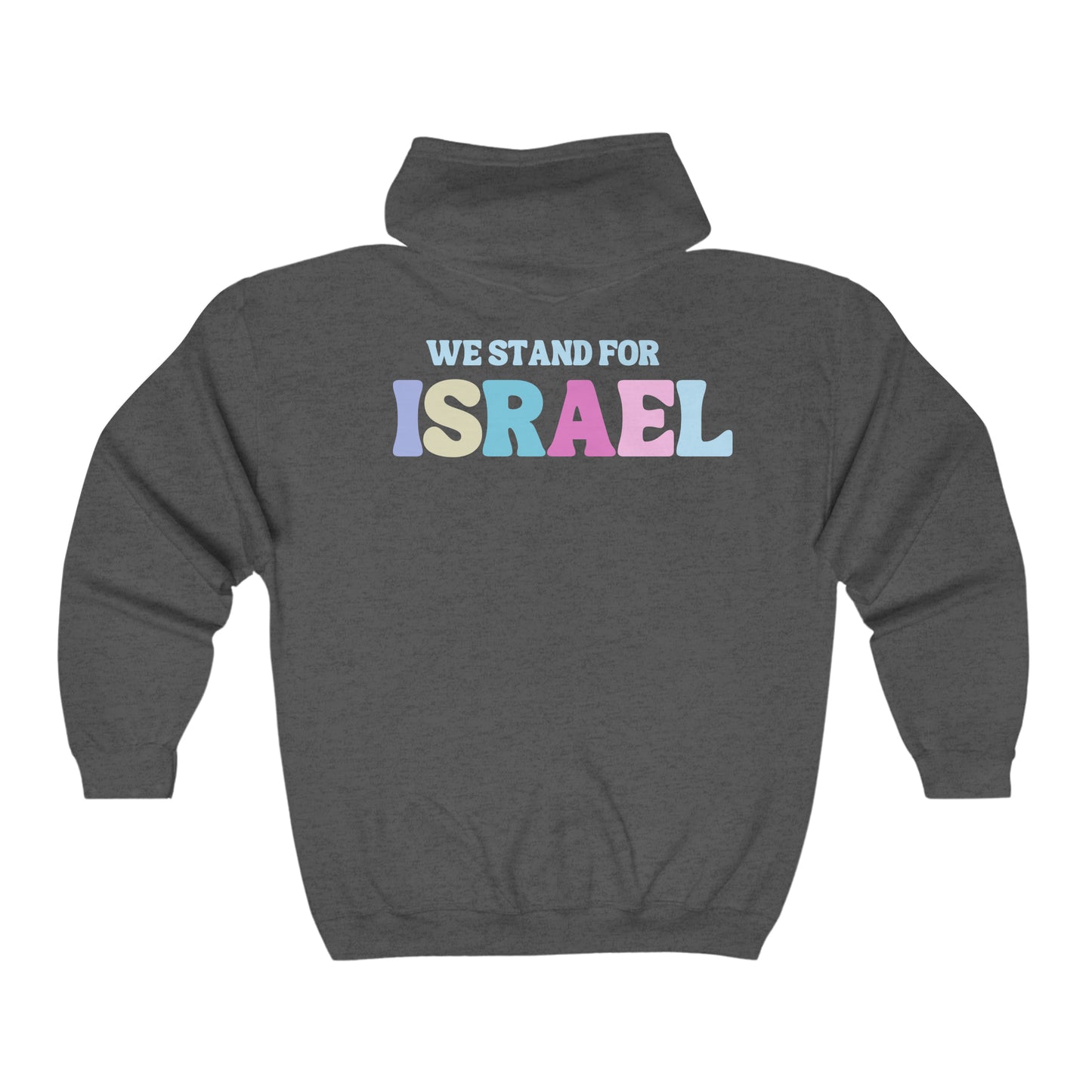 We Stand For Israel Unisex Heavy Blend Full Zip Hooded Sweatshirt