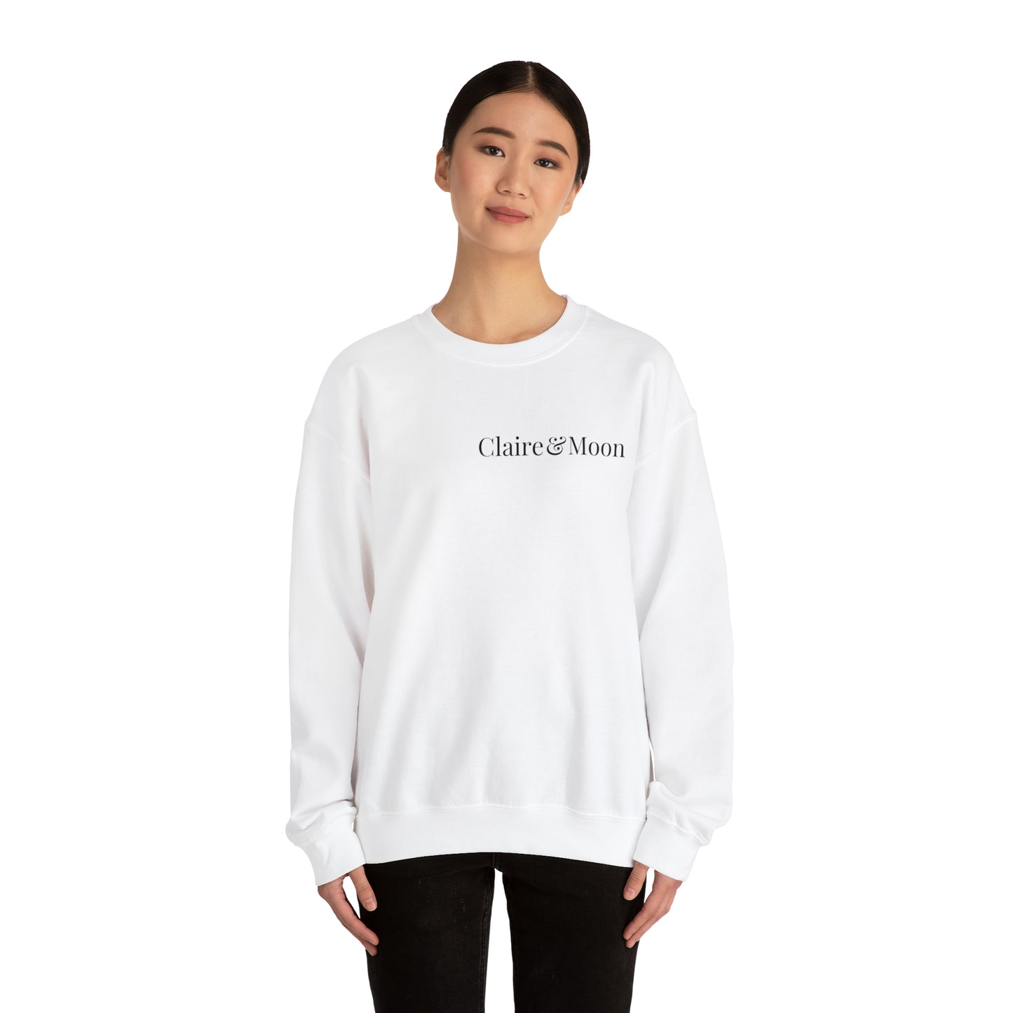 Claireandmoon Black Logo Unisex Heavy Blend™ Crewneck Sweatshirt