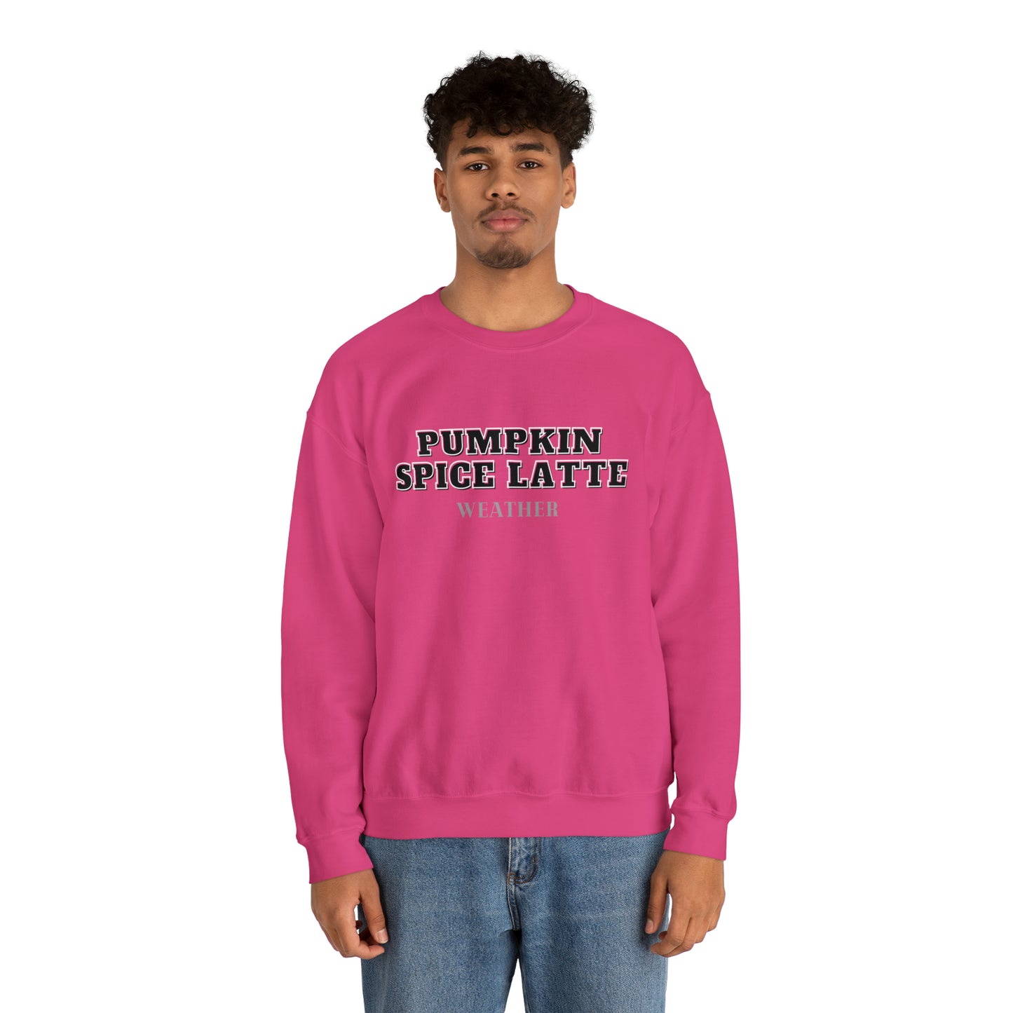 Pumpkin Spice Latte Weather Unisex Heavy Blend Crewneck Sweatshirt