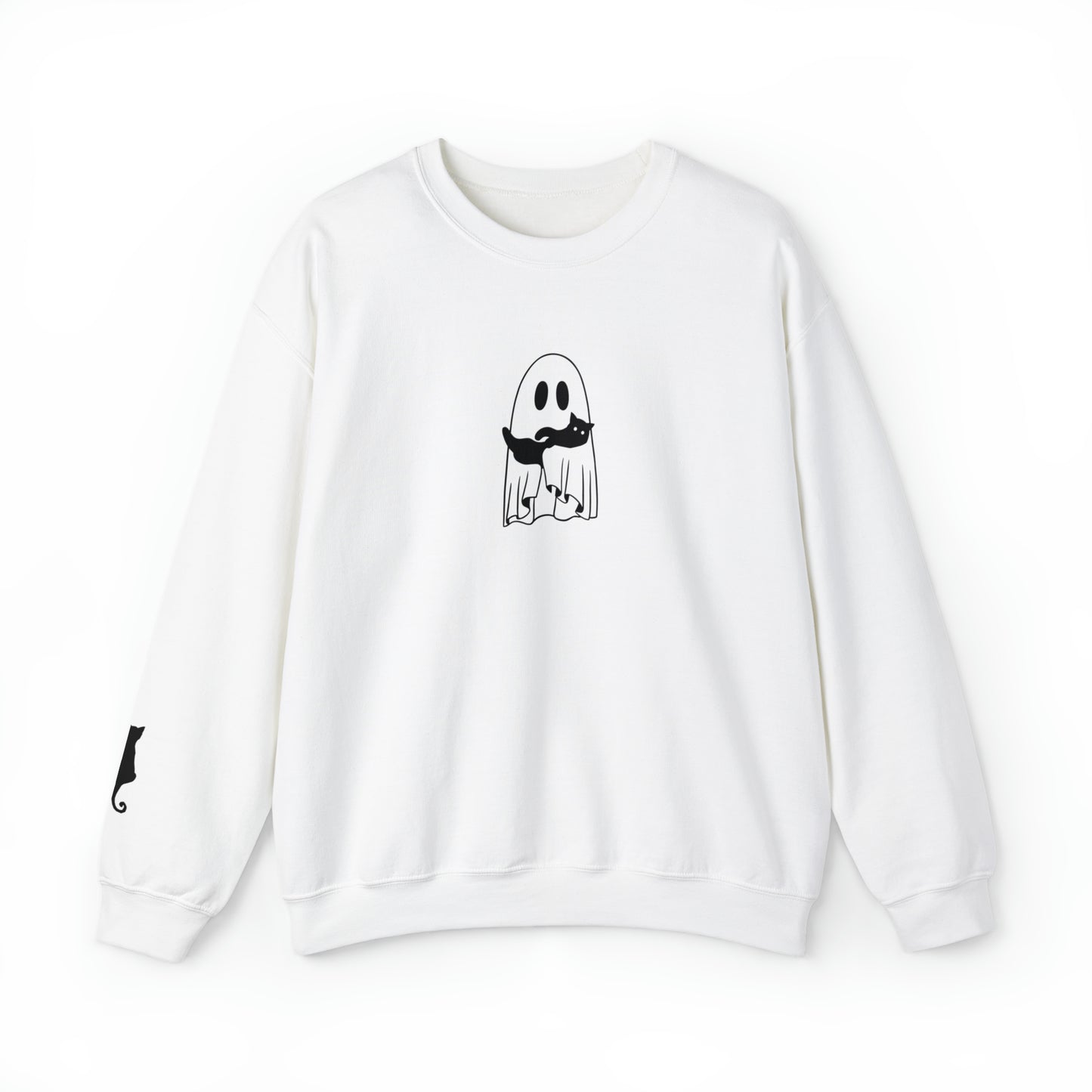 Cat Ghost Unisex Heavy Blend Crewneck Sweatshirt