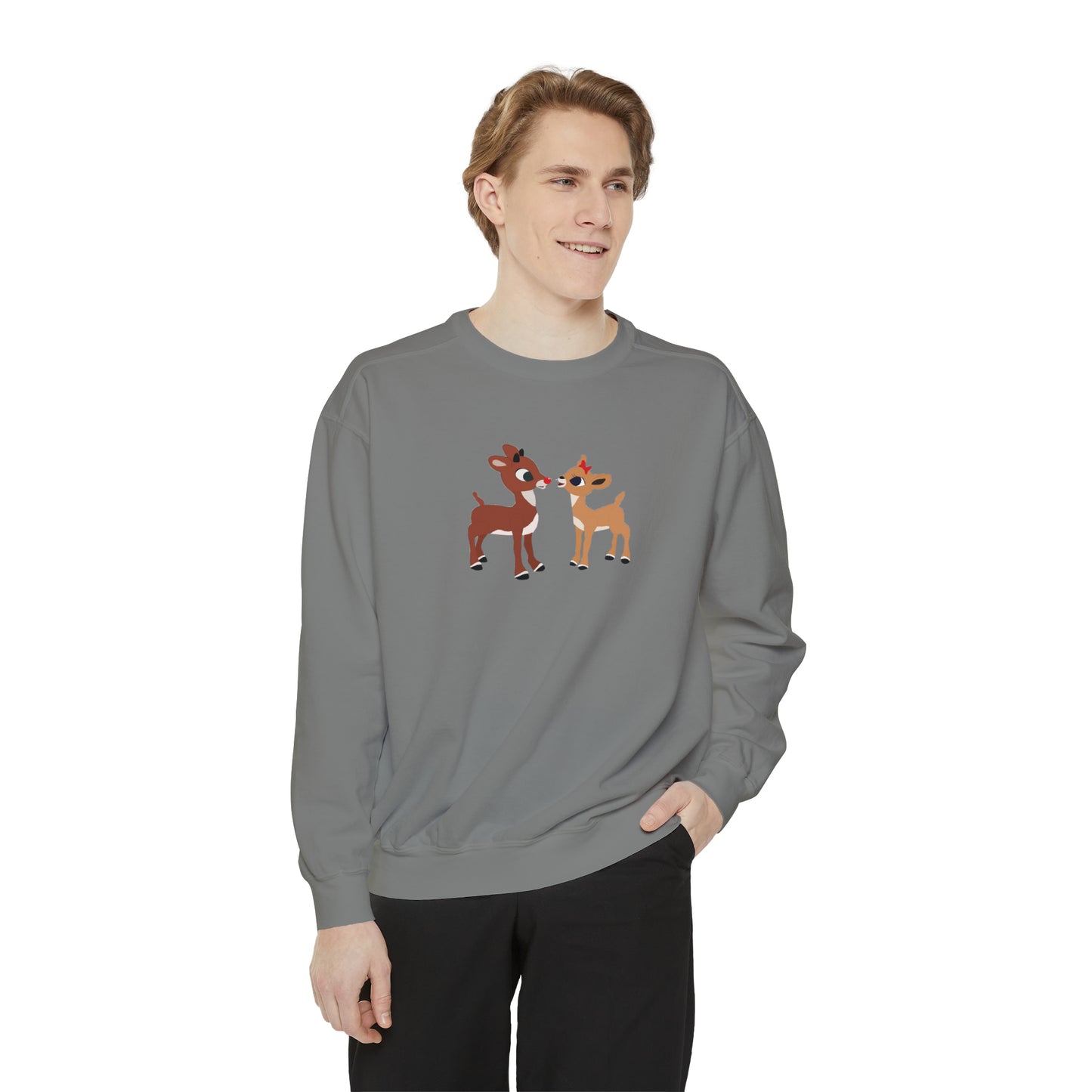 RudolphThe Red Nose Reindeer Unisex Garment-Dyed Sweatshirt
