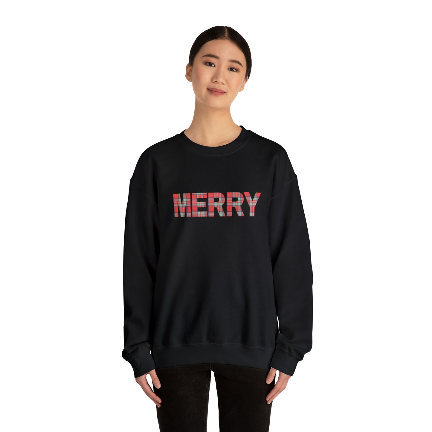 Merry Plaid Unisex Heavy Blend Crewneck Sweatshirt