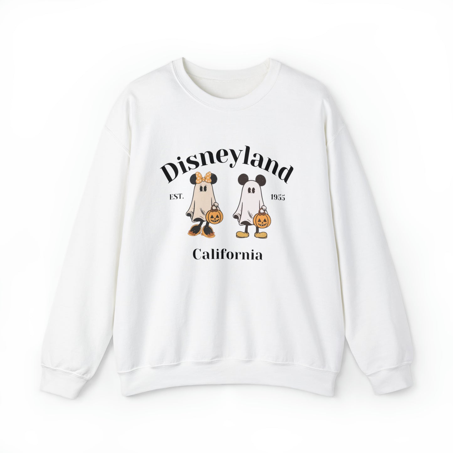 Disneyland Mickey And Minnie Ghost Unisex Heavy Blend Crewneck Sweatshirt