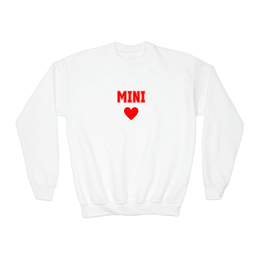 Mini valentines Youth Crewneck Sweatshirt
