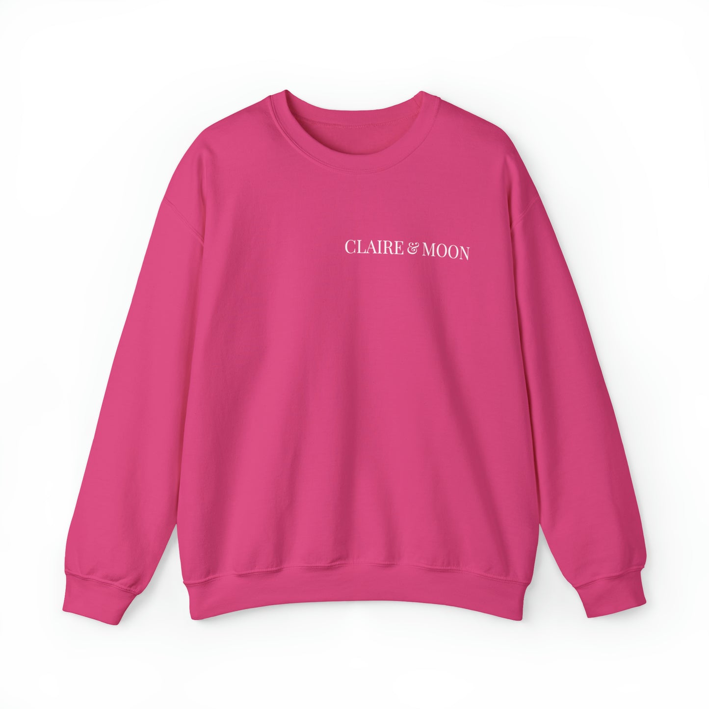 Claireandmoon White Logo Unisex Heavy Blend™ Crewneck Sweatshirt