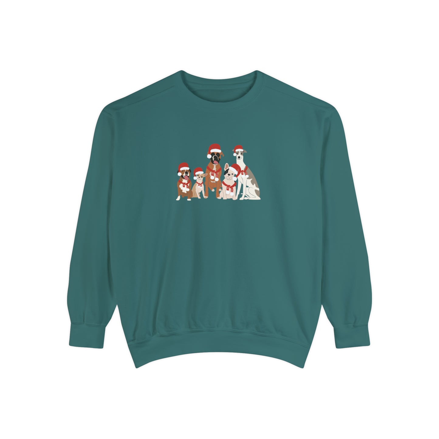 Santa Doggies Unisex Garment-Dyed Sweatshirt