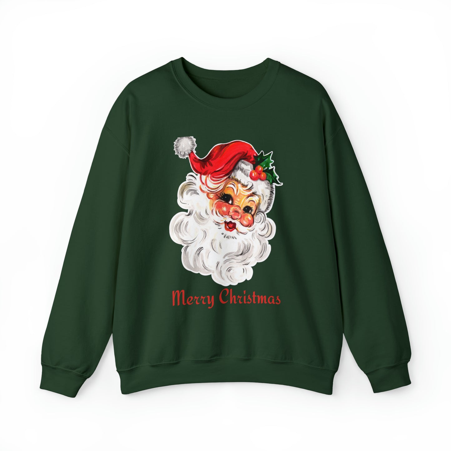 Merry Christmas Vintage Santa Unisex Heavy Blend Crewneck Sweatshirt