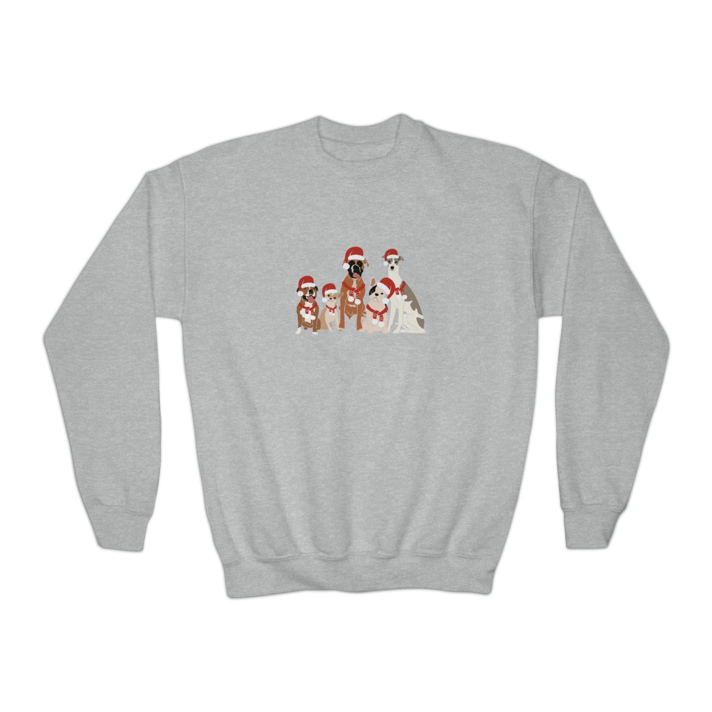 Santa Dogs Youth Crewneck Sweatshirt