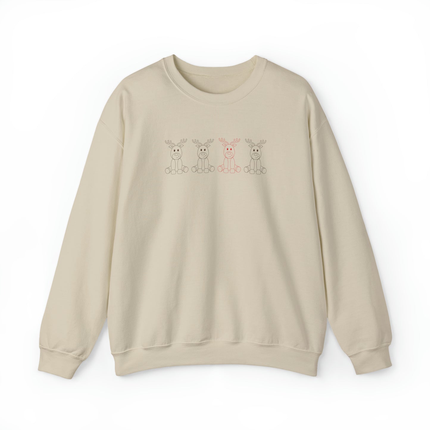 Cute Reindeer Outline Unisex Heavy Blend Crewneck Sweatshirt