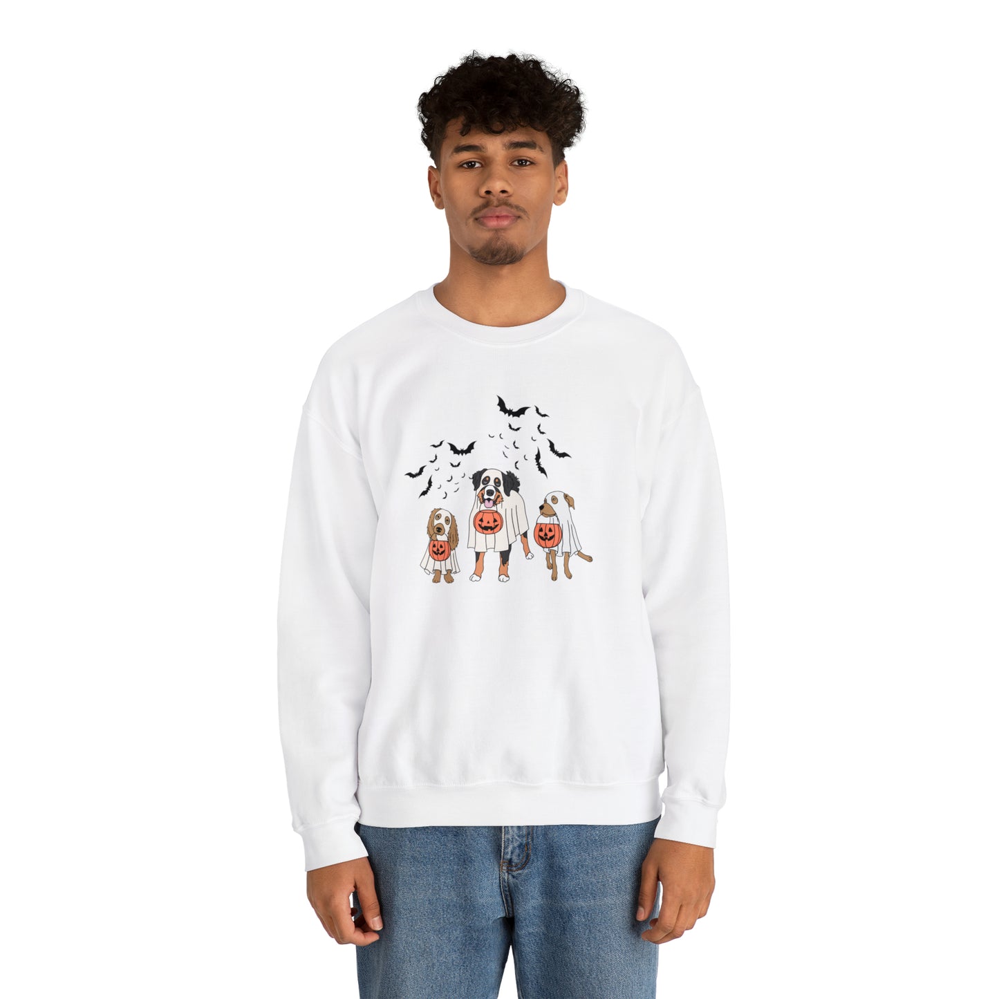 Dog ghosts Unisex Heavy Blend Crewneck Sweatshirt