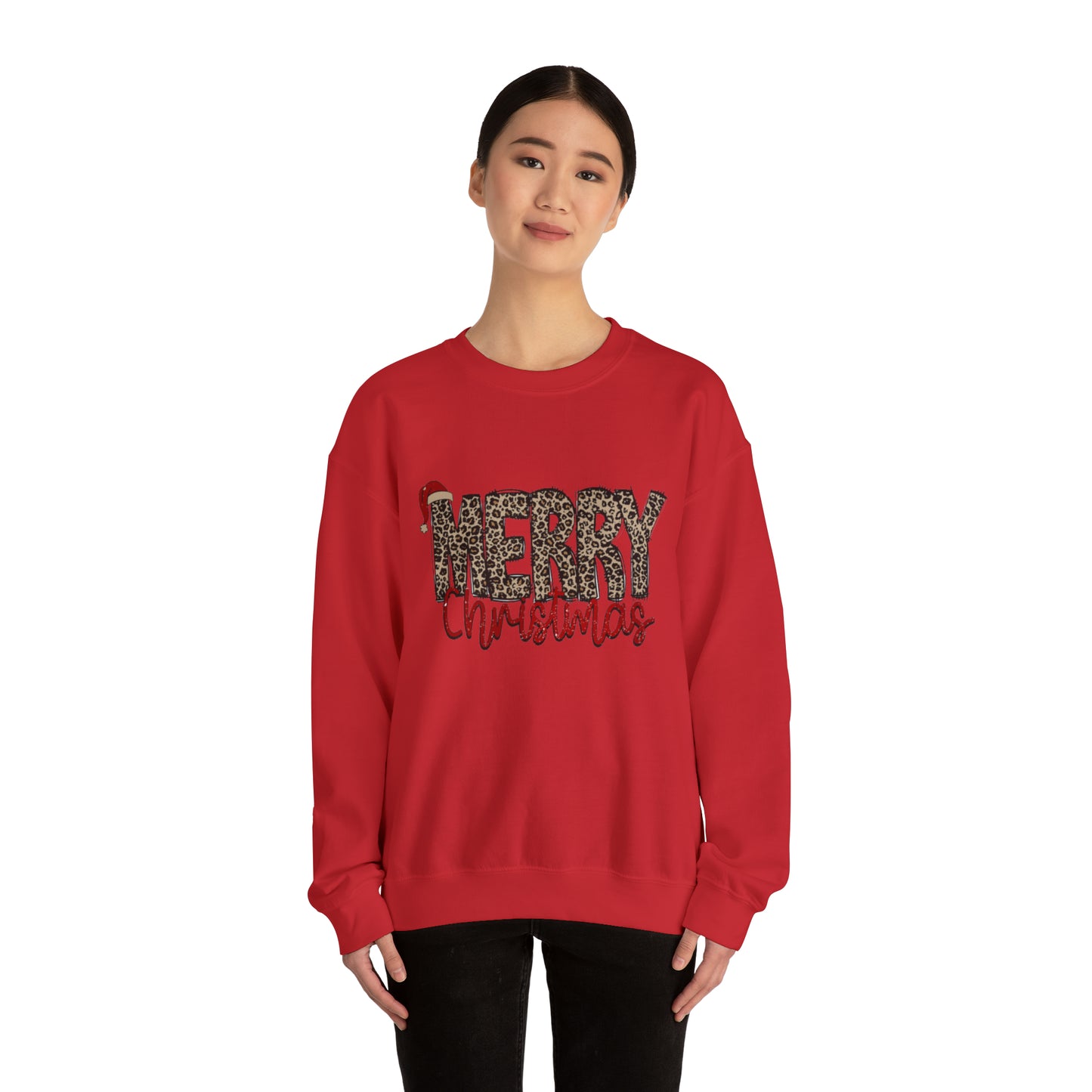 Merry Christmas Cheetah Unisex Sweatshirt