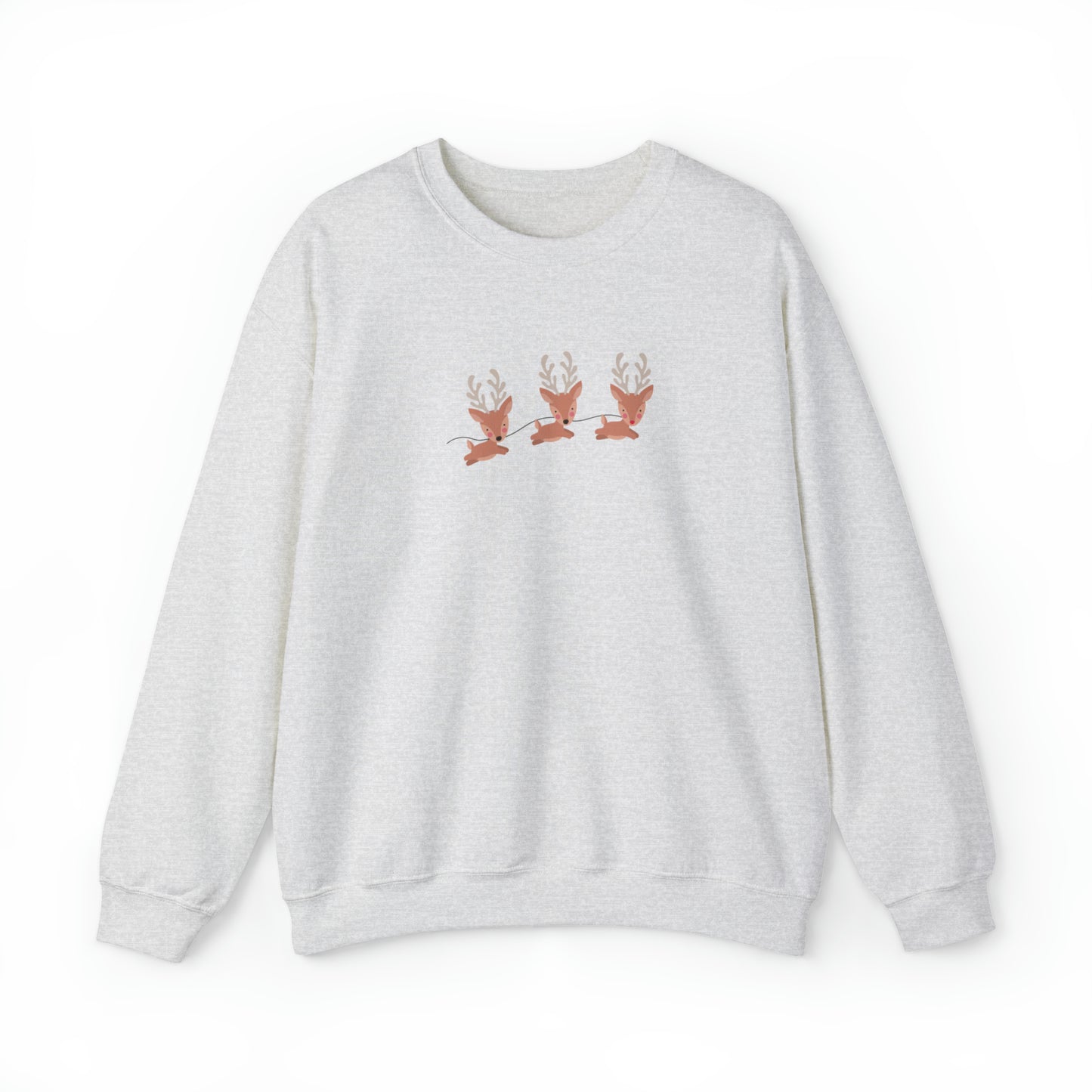 Flying Cute Reindeer Unisex Heavy Blend  Crewneck Sweatshirt