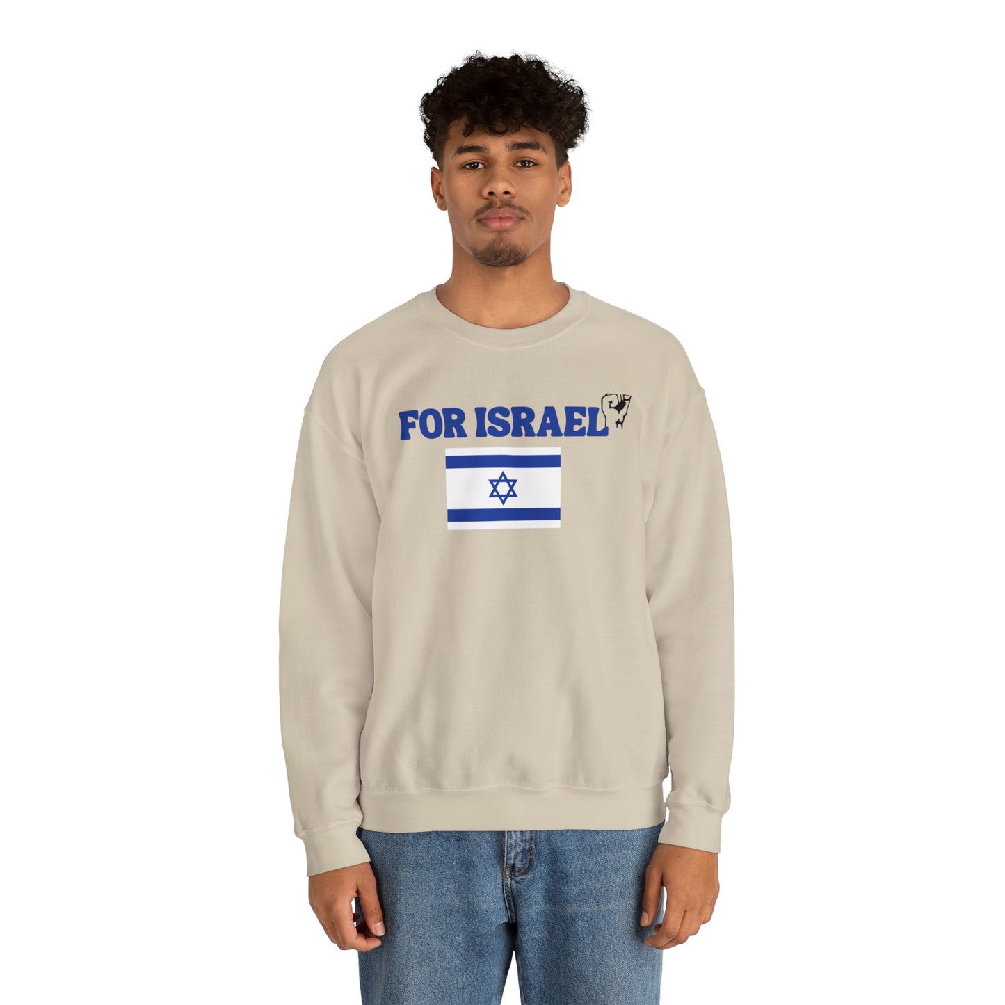 For Israel Unisex Heavy Blend Crewneck Sweatshirt