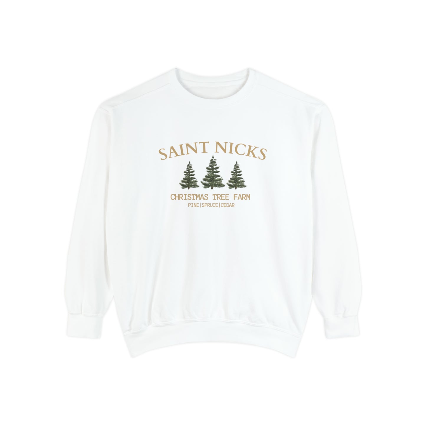 Saints Nicks Christmas Unisex Garment-Dyed Sweatshirt