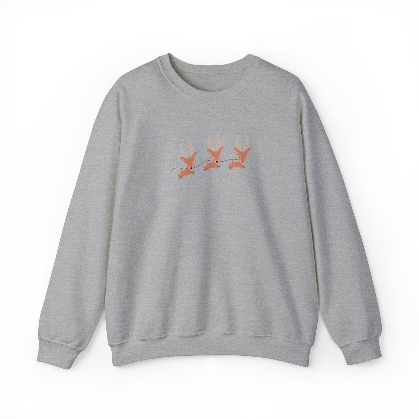 Flying Cute Reindeer Unisex Heavy Blend  Crewneck Sweatshirt