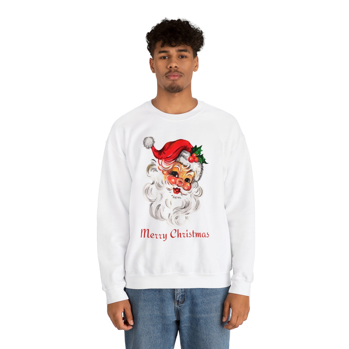 Merry Christmas Vintage Santa Unisex Heavy Blend Crewneck Sweatshirt