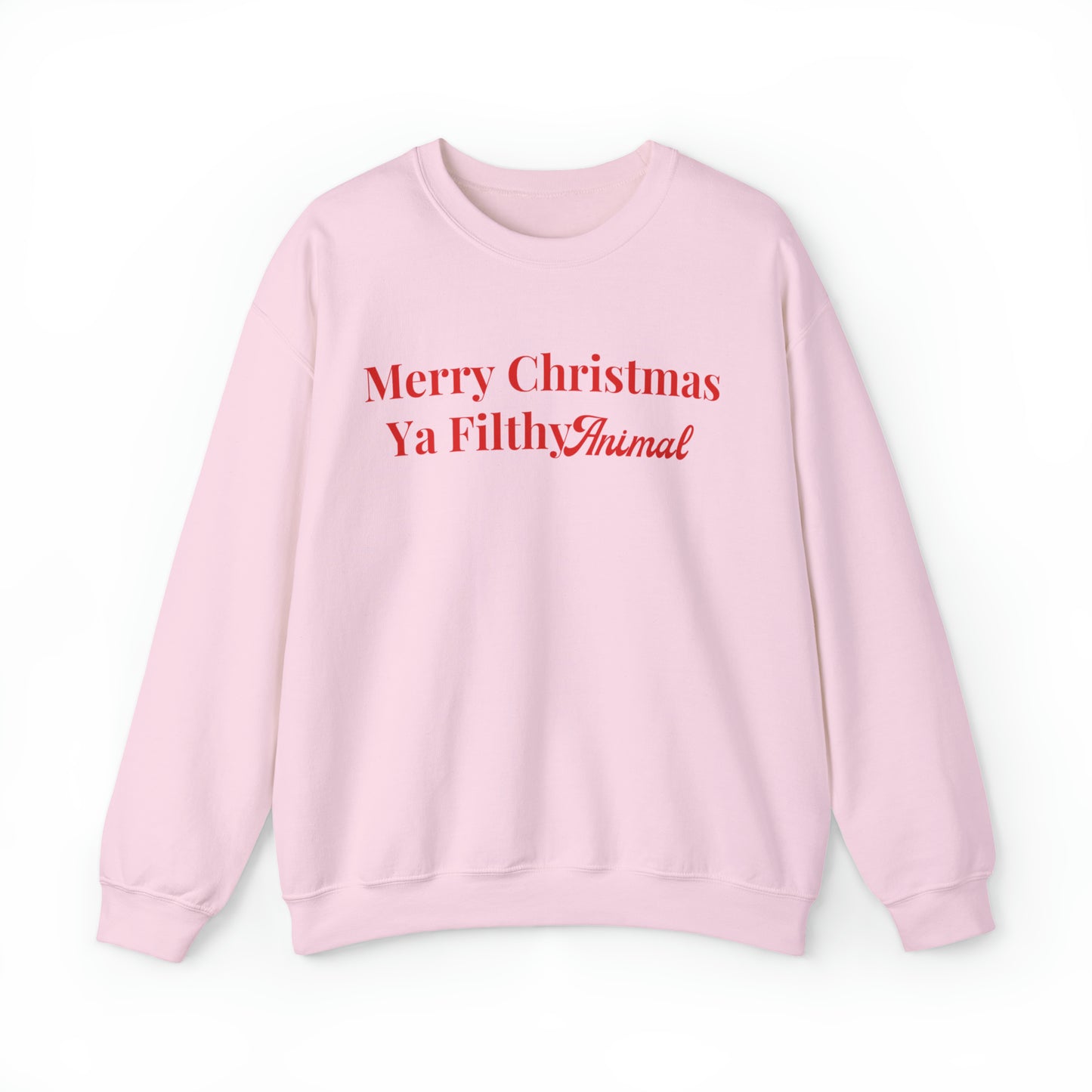 Merry Christmas Ya Filthy Animal Unisex Heavy Blend Crewneck Sweatshirt