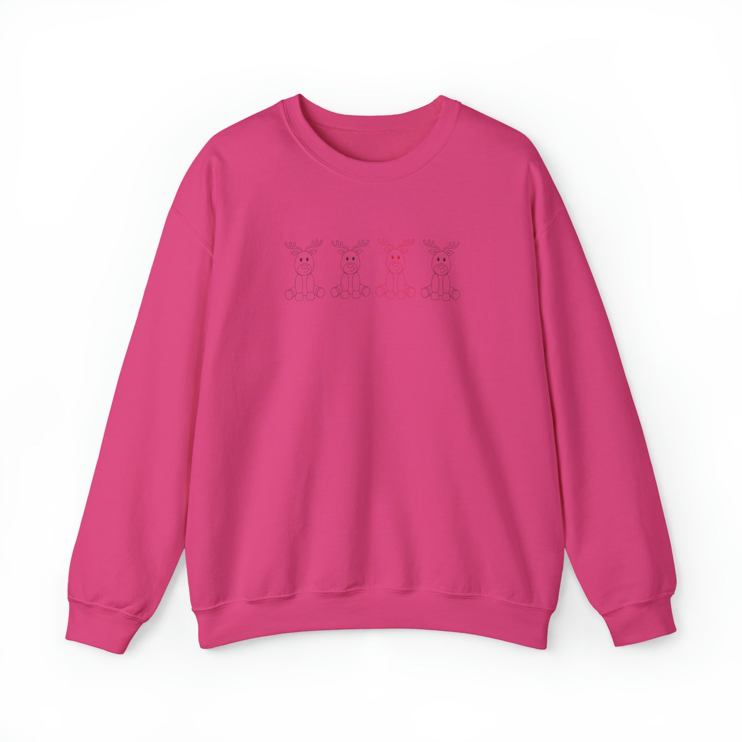 Cute Reindeer Outline Unisex Heavy Blend Crewneck Sweatshirt